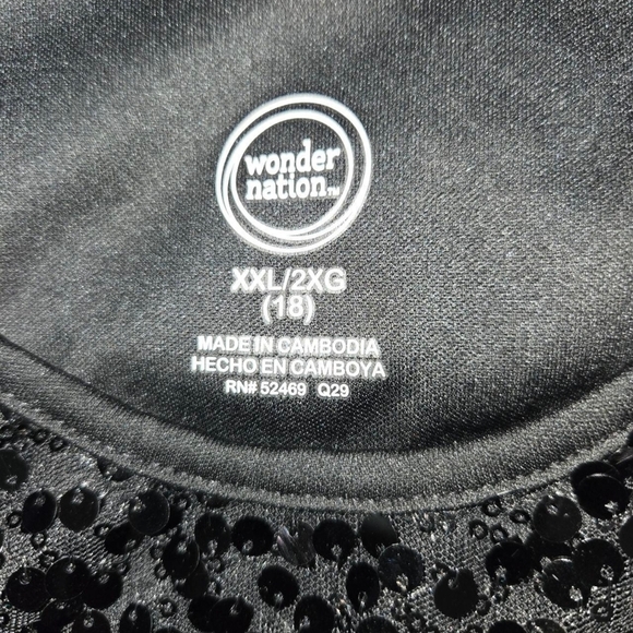 Girls' Black & Brown Leopard Print Sequin Dress – Size XXL 🐆✨ - Picture 5 of 6